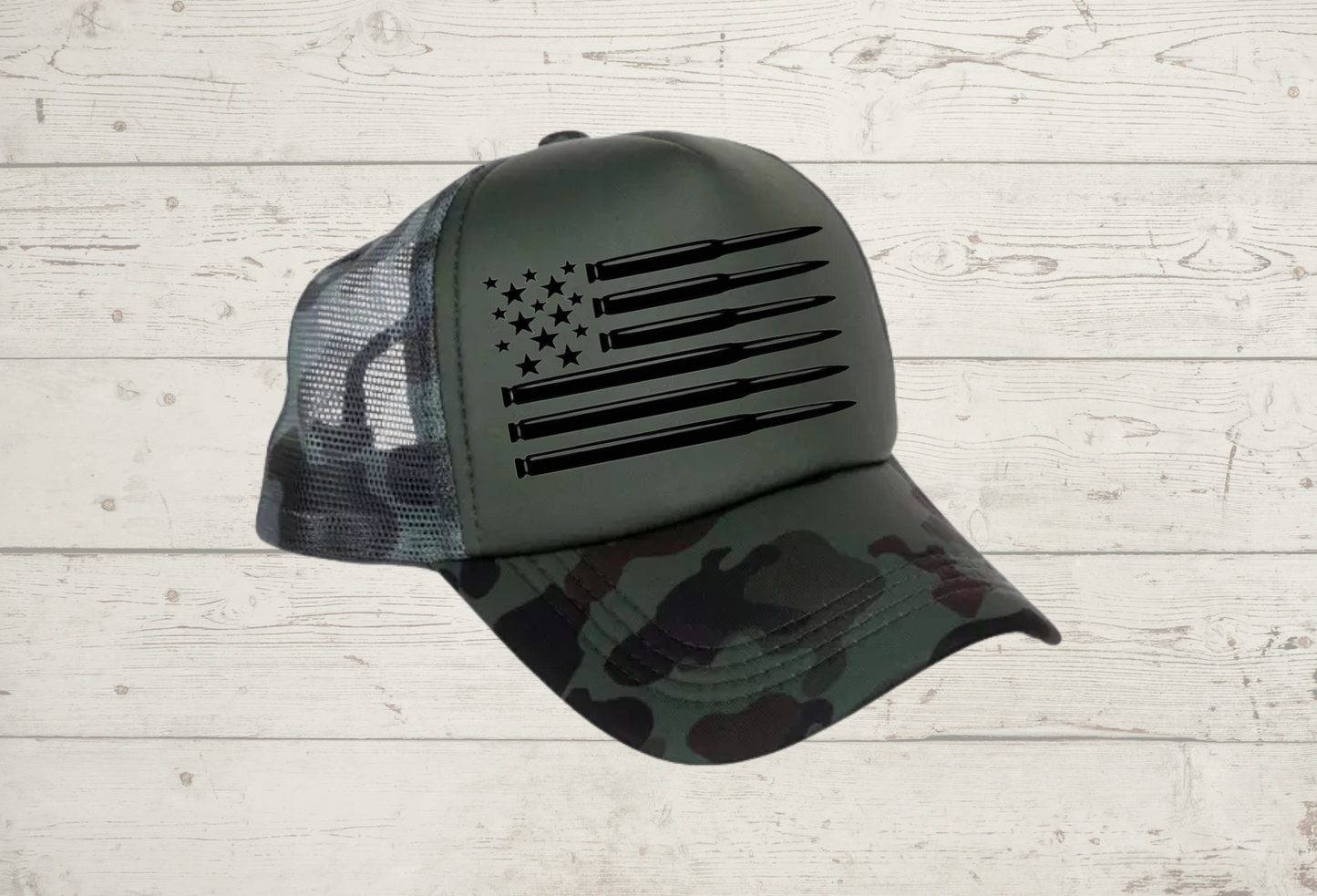 Trucker Hat (American flag bullets)